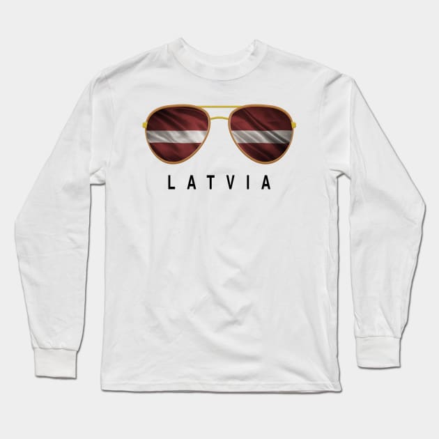 Latvia Sunglasses, Latvia Flag, Latvia gift ,  Latvian , Long Sleeve T-Shirt by JayD World